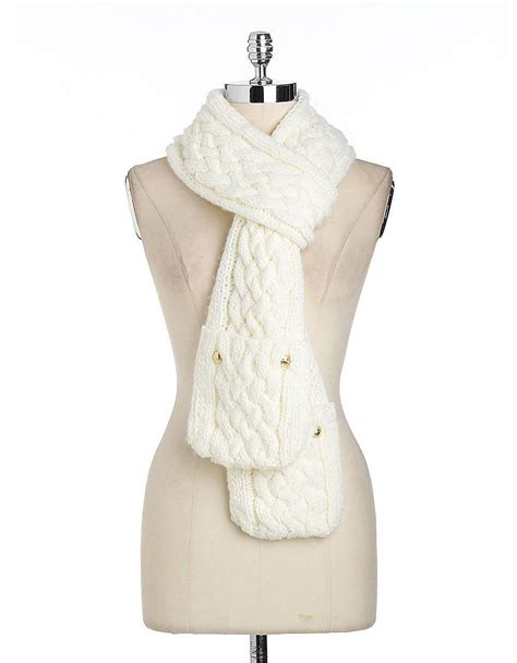 michael kors white scarf|michael kors scarf women.